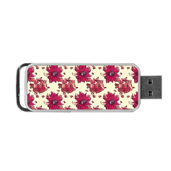 Retro 1880s Flowers Pattern 21 Portable USB Flash (Two Sides)