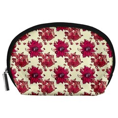 Retro 1880s Flowers Pattern 21 Accessory Pouch (large)