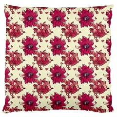 Retro 1880s Flowers Pattern 21 Standard Premium Plush Fleece Cushion Case (one Side)