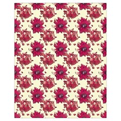 Retro 1880s Flowers Pattern 21 Drawstring Bag (small)