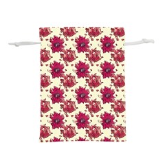 Retro 1880s Flowers Pattern 21 Lightweight Drawstring Pouch (l)