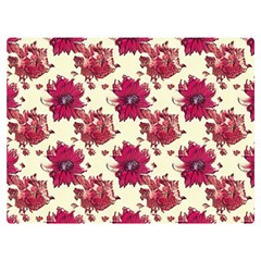 Retro 1880s Flowers Pattern 21 Two Sides Premium Plush Fleece Blanket (baby Size)