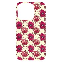 Retro 1880s Flowers Pattern 21 Iphone 14 Pro Black Uv Print Case by violetheavensky