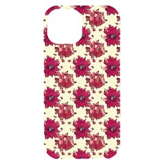 Retro 1880s Flowers Pattern 21 Iphone 15 Black Uv Print Pc Hardshell Case