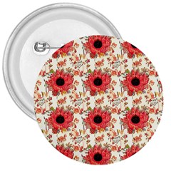 Retro 1880s Flowers Pattern 23 3  Buttons