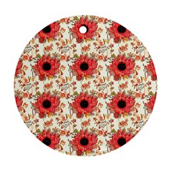 Retro 1880s Flowers Pattern 23 Ornament (round) by violetheavensky