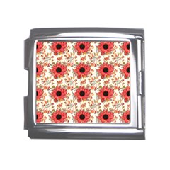 Retro 1880s Flowers Pattern 23 Mega Link Italian Charm (18mm) by violetheavensky