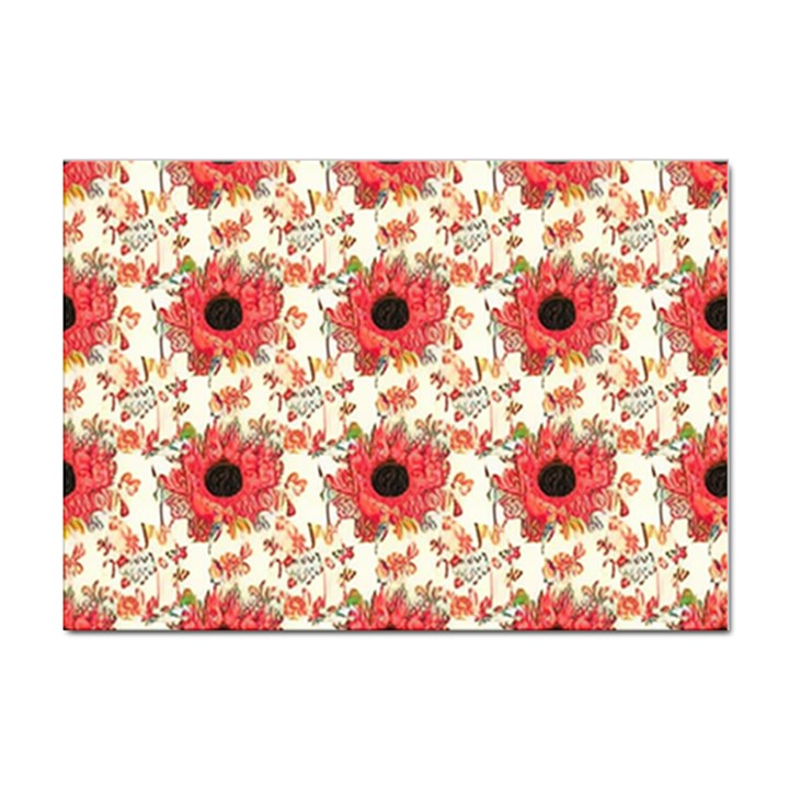 Retro 1880s Flowers Pattern 23 Sticker A4 (10 pack)