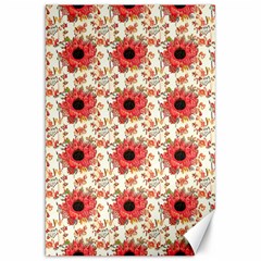 Retro 1880s Flowers Pattern 23 Canvas 20  X 30  by violetheavensky