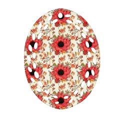 Retro 1880s Flowers Pattern 23 Ornament (oval Filigree)