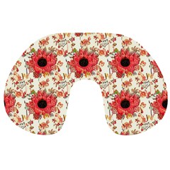 Retro 1880s Flowers Pattern 23 Travel Neck Pillow