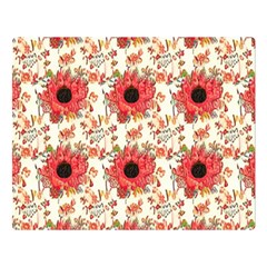 Retro 1880s Flowers Pattern 23 Two Sides Premium Plush Fleece Blanket (large) by violetheavensky