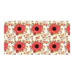 Retro 1880s Flowers Pattern 23 Satin Wrap 35  x 70  Front