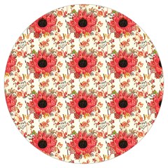 Retro 1880s Flowers Pattern 23 Round Trivet