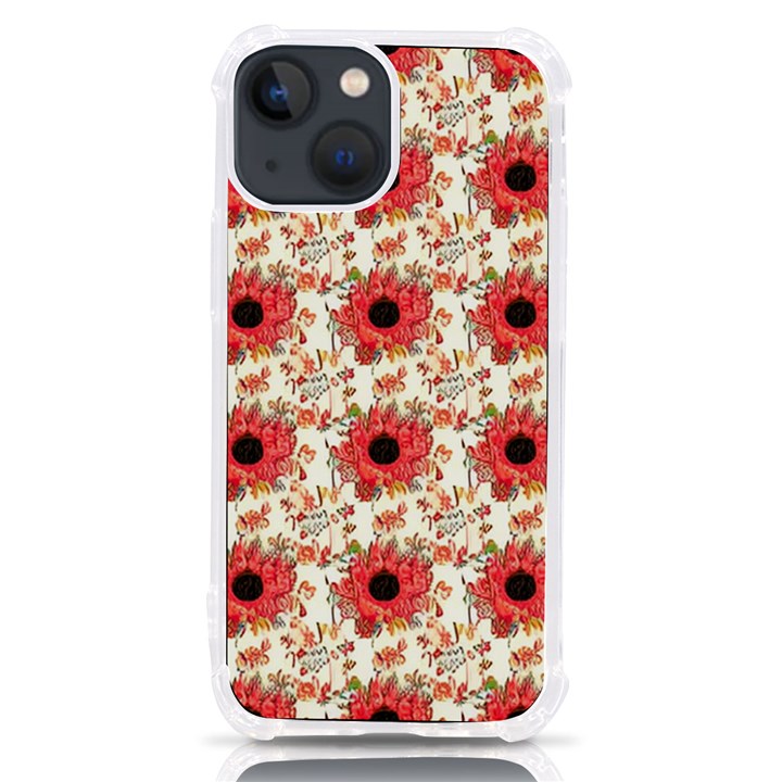 Retro 1880s Flowers Pattern 23 iPhone 13 mini TPU UV Print Case