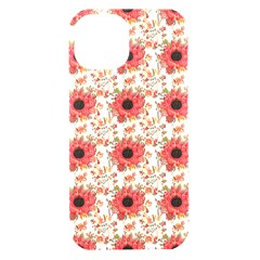 Retro 1880s Flowers Pattern 23 Iphone 15 Black Uv Print Pc Hardshell Case by violetheavensky