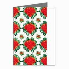 Retro 1880s Flowers Pattern 13 Greeting Cards (pkg Of 8)