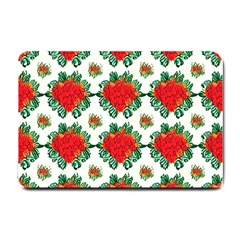 Retro 1880s Flowers Pattern 13 Small Doormat by violetheavensky