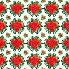 Retro 1880s Flowers Pattern 13 Play Mat (rectangle) by violetheavensky