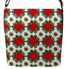 Retro 1880s Flowers Pattern 13 Flap Closure Messenger Bag (s)