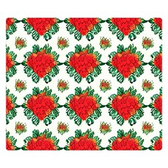 Retro 1880s Flowers Pattern 13 Premium Plush Fleece Blanket (small) by violetheavensky