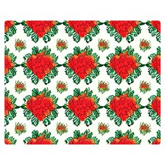 Retro 1880s Flowers Pattern 13 Premium Plush Fleece Blanket (medium) by violetheavensky