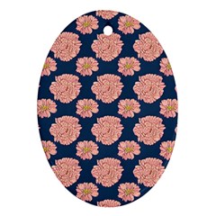 Retro 1880s Flowers Pattern 16 Ornament (oval)