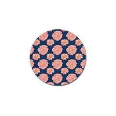 Retro 1880s Flowers Pattern 16 Golf Ball Marker (4 Pack)