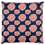 Retro 1880s Flowers Pattern 16 Large Premium Plush Fleece Cushion Case (Two Sides) Back