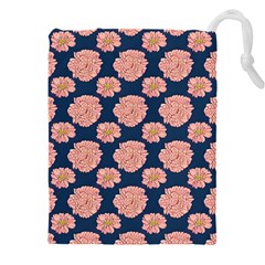 Retro 1880s Flowers Pattern 16 Drawstring Pouch (4xl)