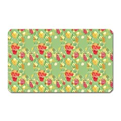 Retro 1880s Flowers Pattern 17 Magnet (rectangular)