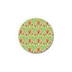 Retro 1880s Flowers Pattern 17 Golf Ball Marker (10 pack) Front