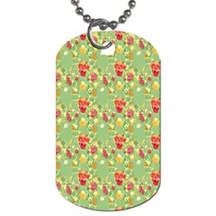 Retro 1880s Flowers Pattern 17 Dog Tag (two Sides)