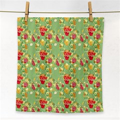 Retro 1880s Flowers Pattern 17 Face Towel