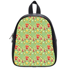 Retro 1880s Flowers Pattern 17 School Bag (small) by violetheavensky