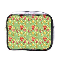 Retro 1880s Flowers Pattern 17 Mini Toiletries Bag (one Side)