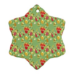 Retro 1880s Flowers Pattern 17 Ornament (snowflake) by violetheavensky