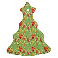 Retro 1880s Flowers Pattern 17 Christmas Tree Ornament (two Sides)