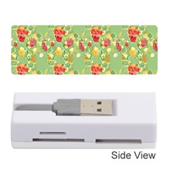 Retro 1880s Flowers Pattern 17 Memory Card Reader (stick)