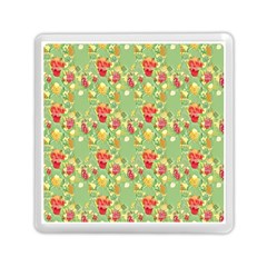 Retro 1880s Flowers Pattern 17 Memory Card Reader (square) by violetheavensky