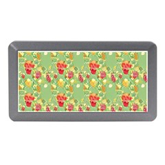 Retro 1880s Flowers Pattern 17 Memory Card Reader (mini) by violetheavensky