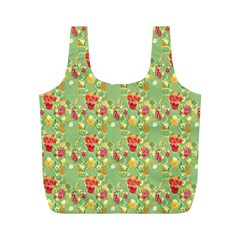 Retro 1880s Flowers Pattern 17 Full Print Recycle Bag (m) by violetheavensky