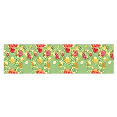 Retro 1880s Flowers Pattern 17 Oblong Satin Scarf (16  X 60 )