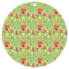 Retro 1880s Flowers Pattern 17 Uv Print Acrylic Ornament Round by violetheavensky