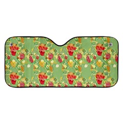 Retro 1880s Flowers Pattern 17 Car Windshield Sunshade by violetheavensky