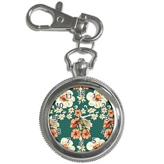 Retro 1880s Flowers Pattern 20 Key Chain Watches by violetheavensky