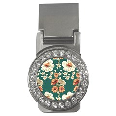 Retro 1880s Flowers Pattern 20 Money Clips (cz) 