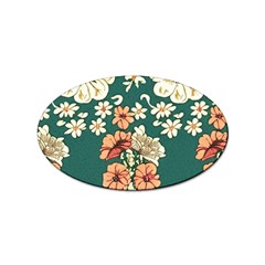 Retro 1880s Flowers Pattern 20 Sticker Oval (10 Pack) by violetheavensky