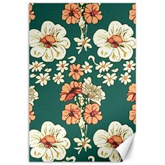 Retro 1880s Flowers Pattern 20 Canvas 24  X 36 