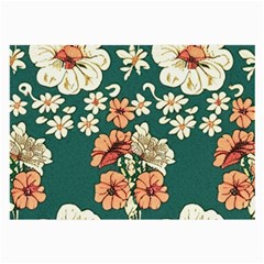 Retro 1880s Flowers Pattern 20 Large Glasses Cloth (2 Sides)